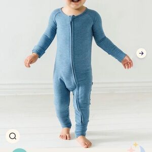 Little Sleepies Ribbed Zippy Heather Blue Size 2T (NWT)